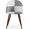 Buy Dining Chair - Upholstered in Black and White Patchwork - Bennett  White / Black 59942 - in the UK