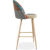 Buy Patchwork Upholstered Stool - Scandinavian Style - Bennett  Multicolour 59943 home delivery