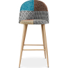 Buy Patchwork Upholstered Stool - Scandinavian Style - Bennett  Multicolour 59943 - in the UK