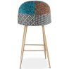 Buy Patchwork Upholstered Stool - Scandinavian Style - Bennett  Multicolour 59943 in the United Kingdom