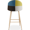 Buy Patchwork Upholstered Stool - Scandinavian Style - Bennett Multicolour 59944 in the United Kingdom