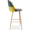 Buy Patchwork Upholstered Stool - Scandinavian Style - Bennett Multicolour 59945 with a guarantee