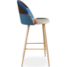 Buy Patchwork Upholstered Stool - Scandinavian Style - Bennett Multicolour 59946 - prices