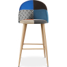 Buy Patchwork Upholstered Stool - Scandinavian Style - Bennett Multicolour 59946 - in the UK
