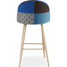 Buy Patchwork Upholstered Stool - Scandinavian Style - Bennett Multicolour 59946 in the United Kingdom