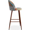 Buy Patchwork Upholstered Bar Stool Scandinavian Design with Dark Metal Legs - Bennett Amy Multicolour 59948 at MyFaktory