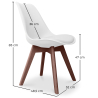 Buy Brielle Scandinavian design Premium Chair with cushion - Dark Legs White 59953 at MyFaktory