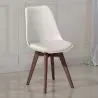Buy Brielle Scandinavian design Premium Chair with cushion - Dark Legs White 59953 - prices