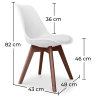 Buy Brielle Scandinavian design Premium Chair with cushion - Dark Legs White 59953 with a guarantee