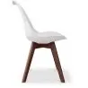 Buy Brielle Scandinavian design Premium Chair with cushion - Dark Legs White 59953 - in the UK