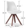 Buy Premium Scandinavian design Brielle chair with Cushion - Dark Legs White 59954 with a guarantee