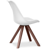 Buy Premium Scandinavian design Brielle chair with Cushion - Dark Legs White 59954 in the United Kingdom
