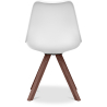 Buy Premium Scandinavian design Brielle chair with Cushion - Dark Legs White 59954 home delivery