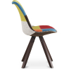 Buy  Dining Chair Brielle Upholstered Scandi Design Dark Wooden Legs Premium - Patchwork Fiona Multicolour 59956 at MyFaktory