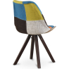 Buy  Dining Chair Brielle Upholstered Scandi Design Dark Wooden Legs Premium - Patchwork Fiona Multicolour 59956 in the United Kingdom