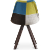 Buy  Dining Chair Brielle Upholstered Scandi Design Dark Wooden Legs Premium - Patchwork Fiona Multicolour 59956 home delivery