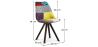Buy Dining Chair Brielle Upholstered Scandi Design Dark Wooden Legs Premium - Patchwork Jay Multicolour 59957 - prices