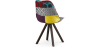Buy Dining Chair Brielle Upholstered Scandi Design Dark Wooden Legs Premium - Patchwork Jay Multicolour 59957 in the United Kingdom