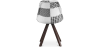 Buy Dining Chair Brielle Upholstered Scandi Design Dark Wooden Legs Premium - Patchwork Max White / Black 59959 home delivery
