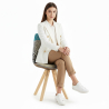 Buy Dining Chair Brielle Upholstered Scandi Design Wooden Legs Premium - Patchwork Amy Multicolour 59960 at MyFaktory