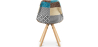 Buy Dining Chair Brielle Upholstered Scandi Design Wooden Legs Premium - Patchwork Amy Multicolour 59960 - in the UK