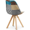 Buy Dining Chair Brielle Upholstered Scandi Design Wooden Legs Premium - Patchwork Amy Multicolour 59960 in the United Kingdom