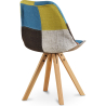 Buy Dining Chair Brielle Upholstered Scandi Design Wooden Legs Premium - Patchwork Fiona Multicolour 59961 in the United Kingdom