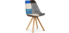 Buy Dining Chair Brielle Upholstered Scandi Design Wooden Legs Premium - Patchwork Piti Multicolour 59963 in the United Kingdom
