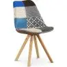 Buy Dining Chair Brielle Upholstered Scandi Design Wooden Legs Premium - Patchwork Piti Multicolour 59963 - in the UK