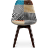 Buy Dining Chair Brielle Upholstered Scandi Design Dark Wooden Legs Premium New Edition - Patchwork Amy Multicolour 59965 - in the UK