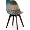 Buy Dining Chair Brielle Upholstered Scandi Design Dark Wooden Legs Premium New Edition - Patchwork Amy Multicolour 59965 in the United Kingdom