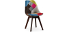 Buy Dining Chair Brielle Upholstered Scandi Design Dark Wooden Legs Premium New Edition - Patchwork Fiona Multicolour 59966 in the United Kingdom