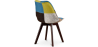 Buy Dining Chair Brielle Upholstered Scandi Design Dark Wooden Legs Premium New Edition - Patchwork Fiona Multicolour 59966 with a guarantee