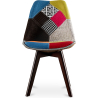Buy Dining Chair Brielle Upholstered Scandi Design Dark Wooden Legs Premium New Edition - Patchwork Fiona Multicolour 59966 - in the UK
