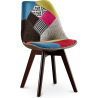 Buy Dining Chair Brielle Upholstered Scandi Design Dark Wooden Legs Premium New Edition - Patchwork Fiona Multicolour 59966 - prices