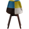 Buy Dining Chair Brielle Upholstered Scandi Design Dark Wooden Legs Premium New Edition - Patchwork Fiona Multicolour 59966 home delivery