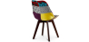 Buy Dining Chair Brielle Upholstered Scandi Design Dark Wooden Legs Premium New Edition - Patchwork Jay Multicolour 59967 with a guarantee