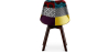 Buy Dining Chair Brielle Upholstered Scandi Design Dark Wooden Legs Premium New Edition - Patchwork Jay Multicolour 59967 - in the UK