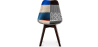 Buy Dining Chair Brielle Upholstered Scandi Design Dark Wooden Legs Premium New Edition - Patchwork Piti Multicolour 59968 - in the UK