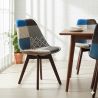 Buy Dining Chair Brielle Upholstered Scandi Design Dark Wooden Legs Premium New Edition - Patchwork Piti Multicolour 59968 - prices