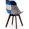 Buy Dining Chair Brielle Upholstered Scandi Design Dark Wooden Legs Premium New Edition - Patchwork Piti Multicolour 59968 in the United Kingdom