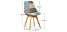 Buy Dining Chair Brielle Upholstered Scandi Design Wooden Legs Premium New Edition - Patchwork Amy Multicolour 59970 - in the UK