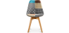 Buy Dining Chair Brielle Upholstered Scandi Design Wooden Legs Premium New Edition - Patchwork Amy Multicolour 59970 - in the UK