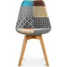 Buy Dining Chair Brielle Upholstered Scandi Design Wooden Legs Premium New Edition - Patchwork Amy Multicolour 59970 - in the UK