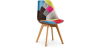 Buy Dining Chair Brielle Upholstered Scandi Design Wooden Legs Premium New Edition - Patchwork Fiona Multicolour 59971 at MyFaktory