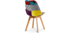 Buy Dining Chair Brielle Upholstered Scandi Design Wooden Legs Premium New Edition - Patchwork Jay Multicolour 59972 with a guarantee
