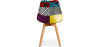 Buy Dining Chair Brielle Upholstered Scandi Design Wooden Legs Premium New Edition - Patchwork Jay Multicolour 59972 - in the UK