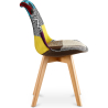 Buy Dining Chair Brielle Upholstered Scandi Design Wooden Legs Premium New Edition - Patchwork Jay Multicolour 59972 at MyFaktory