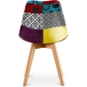 Buy Dining Chair Brielle Upholstered Scandi Design Wooden Legs Premium New Edition - Patchwork Jay Multicolour 59972 home delivery