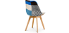 Buy Dining Chair Brielle Upholstered Scandi Design Wooden Legs Premium New Edition - Patchwork Piti Multicolour 59973 with a guarantee